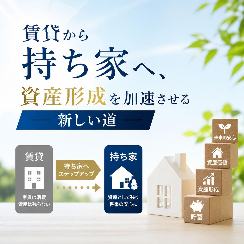 賃貸から持ち家へ、資産形成を加速させる新しい道
