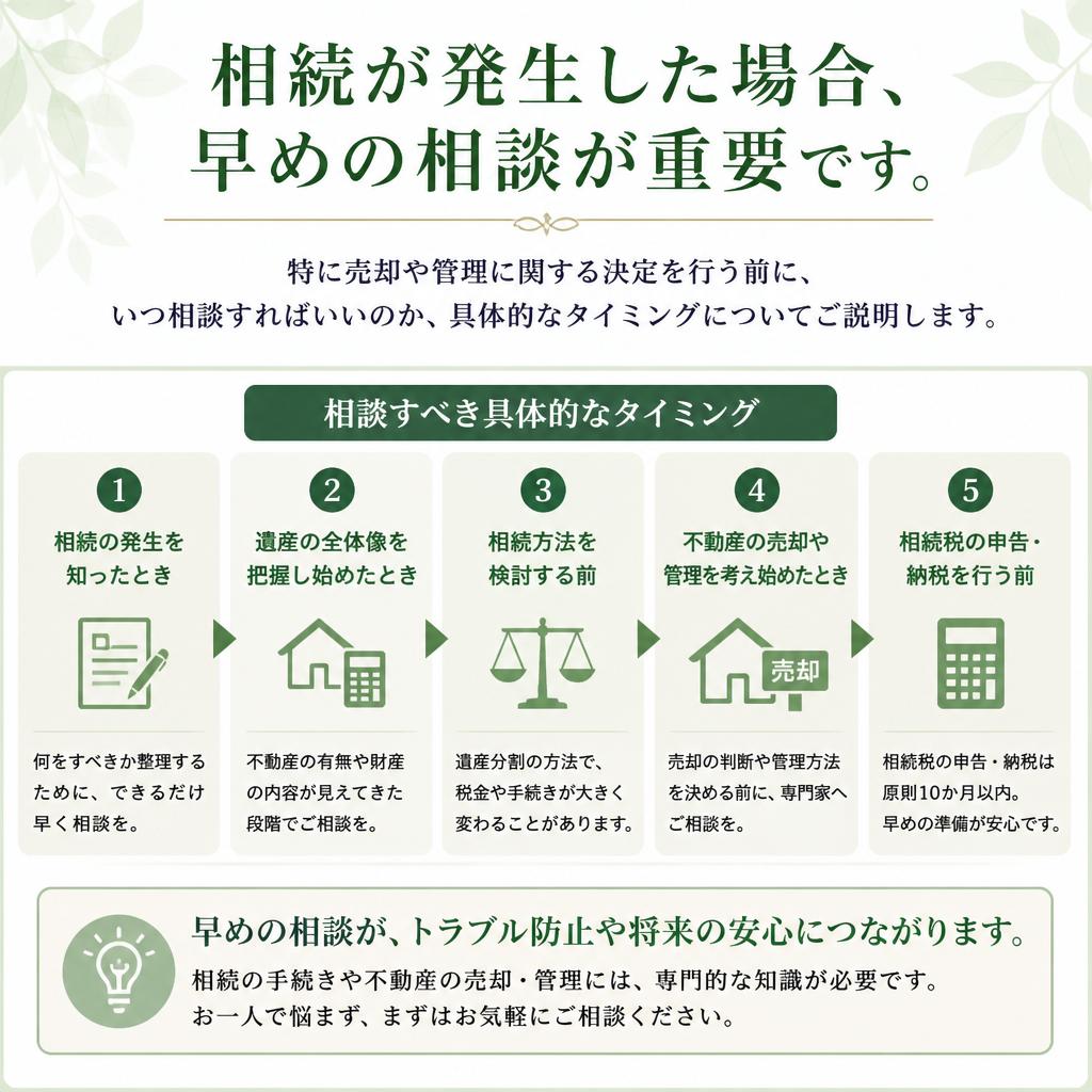 相談すべきタイミング