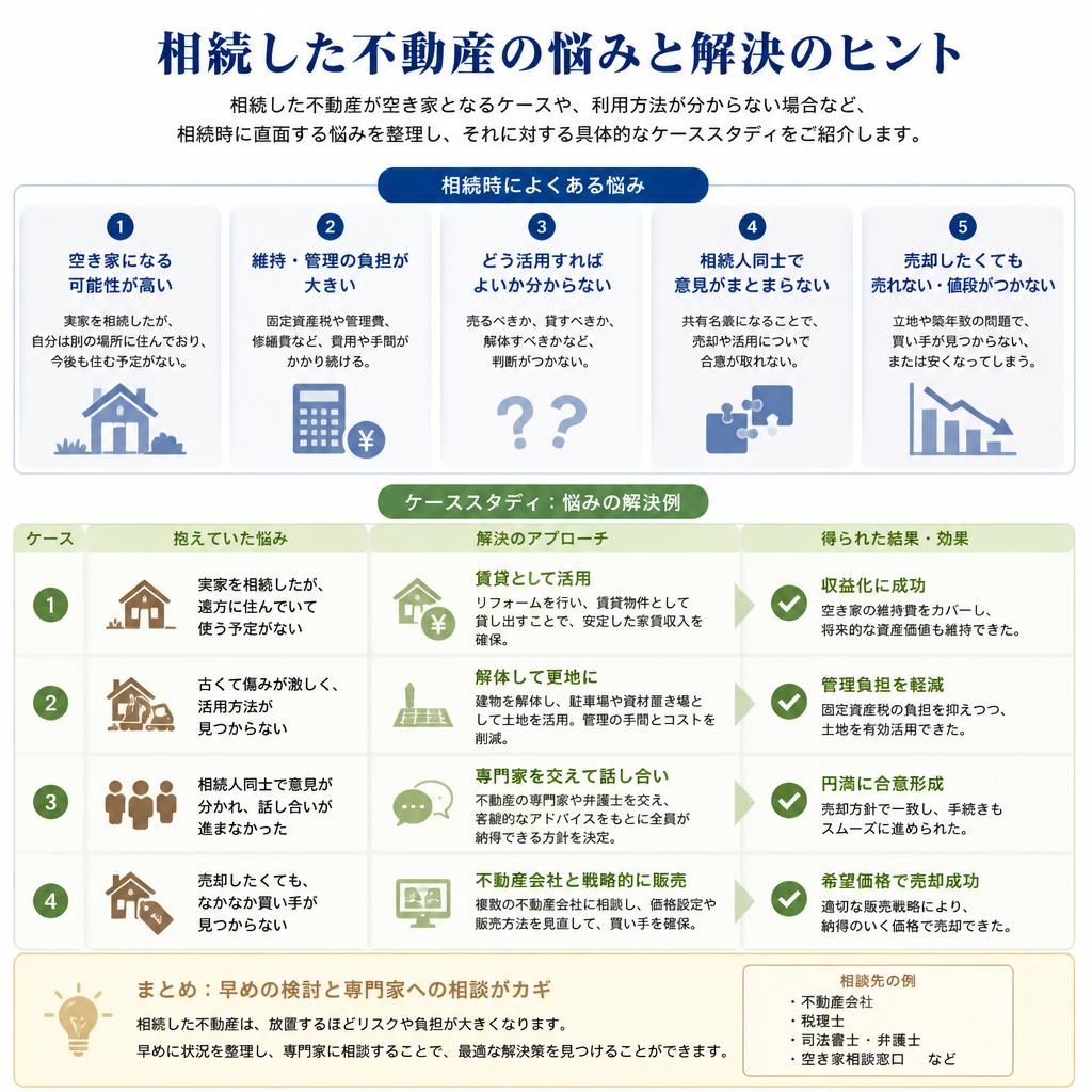 相続に伴う不動産の悩みとは？