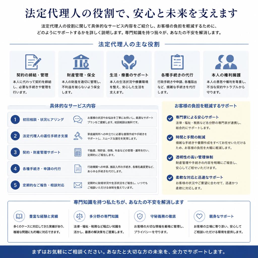 法定代理人としてのサポート