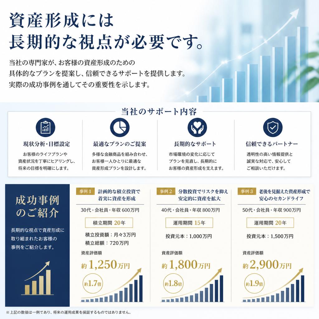 信頼できる資産形成サポート