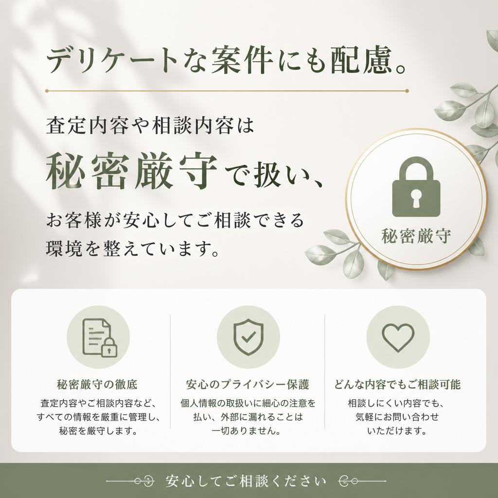 秘密厳守の安心環境