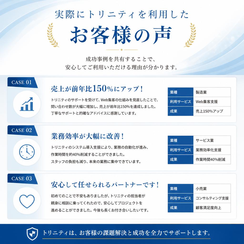 お客様の声と成功事例
