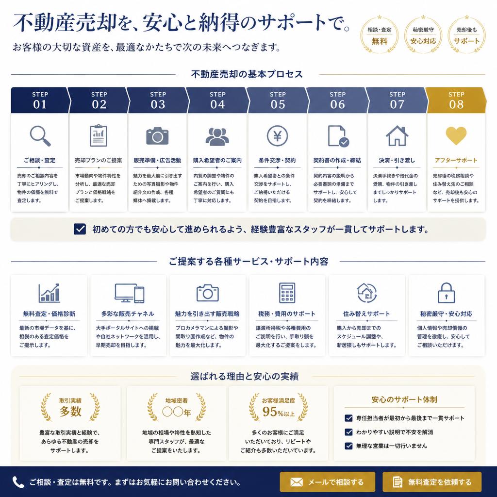 4. 売却支援のプロセスとサービス内容