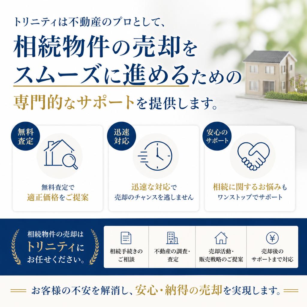 3. トリニティが提供する相続物件の売却サポート