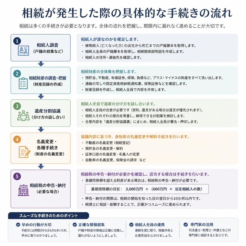 相続手続きのステップ