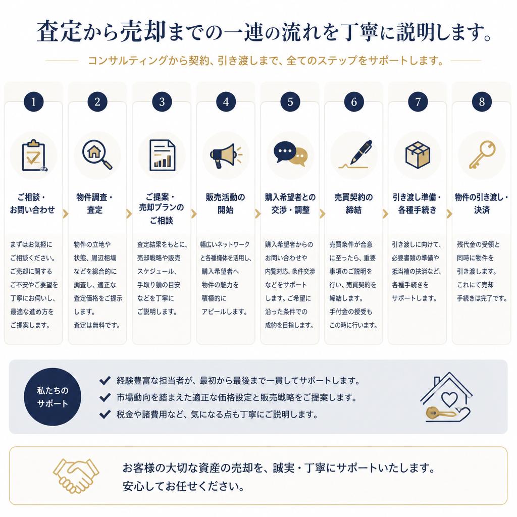 売却活動の流れ