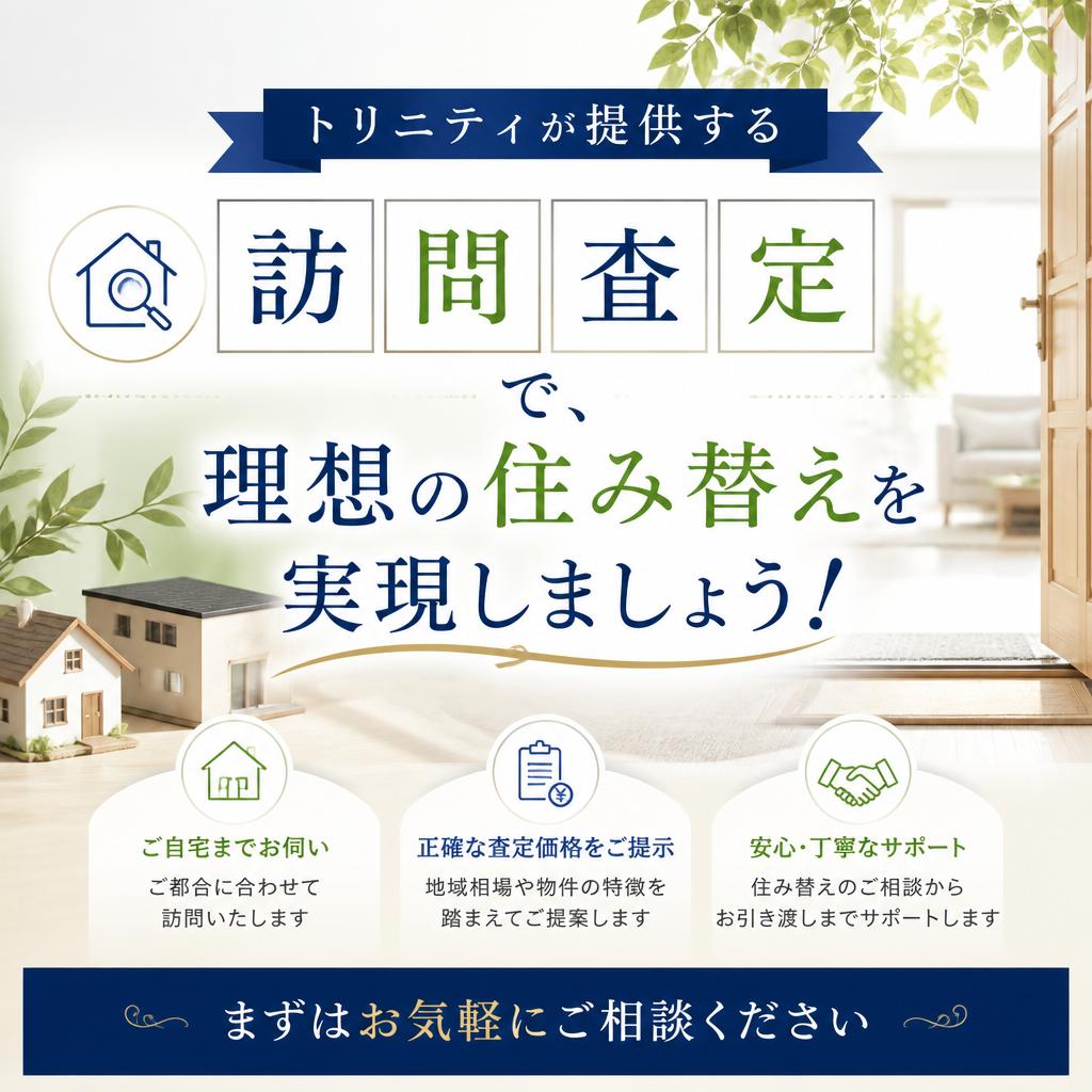 トリニティが提供する訪問査定で、理想の住み替えを実現しましょう！