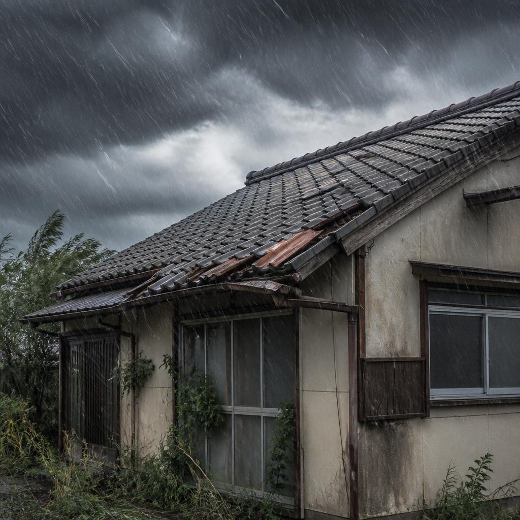 台風前に空き家の雨漏りを防ごう！