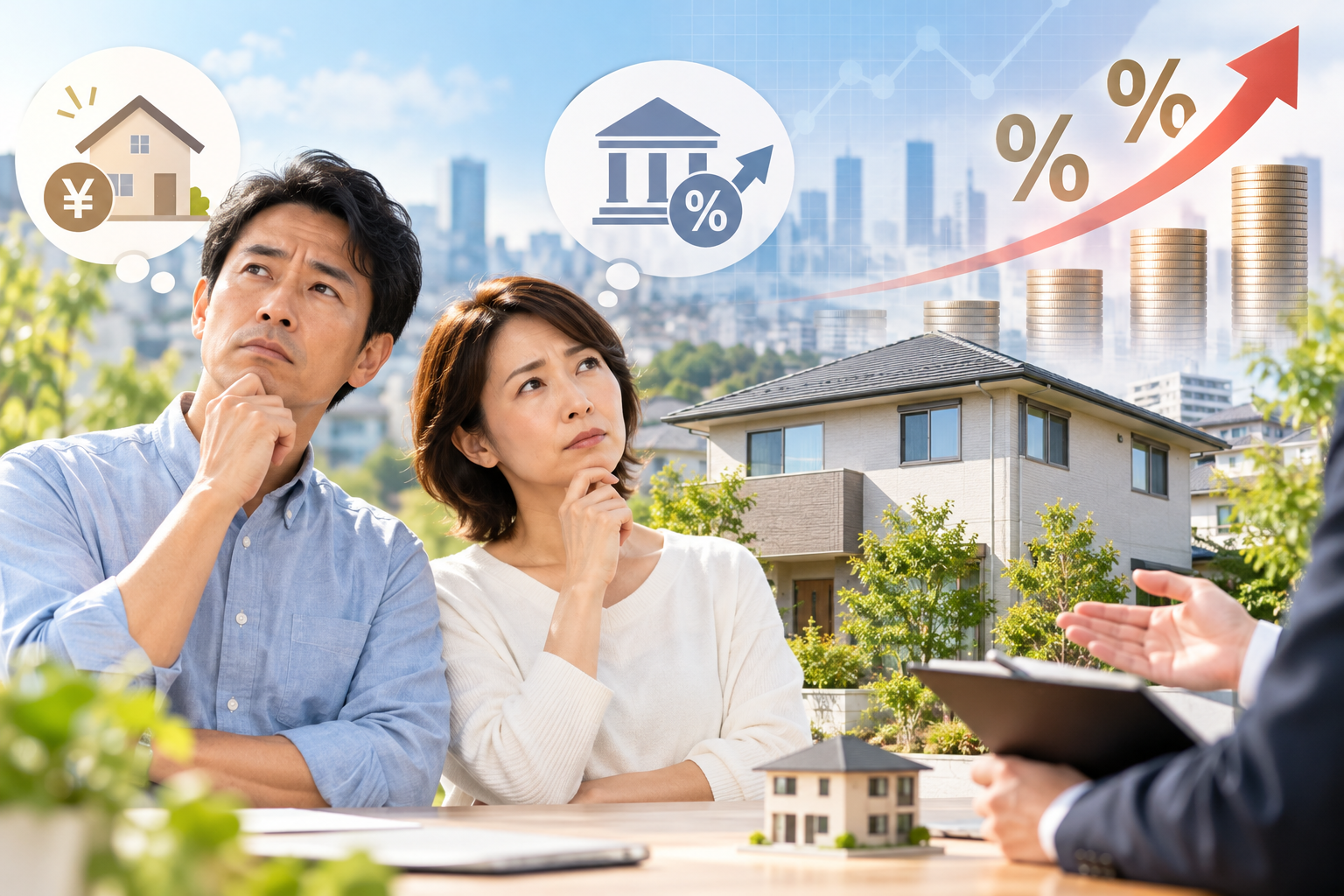 金利が上がる今、売るべきか迷ったら。価格の見通しから売却の進め方まで、あなたの状況に合わせてご提案します。
