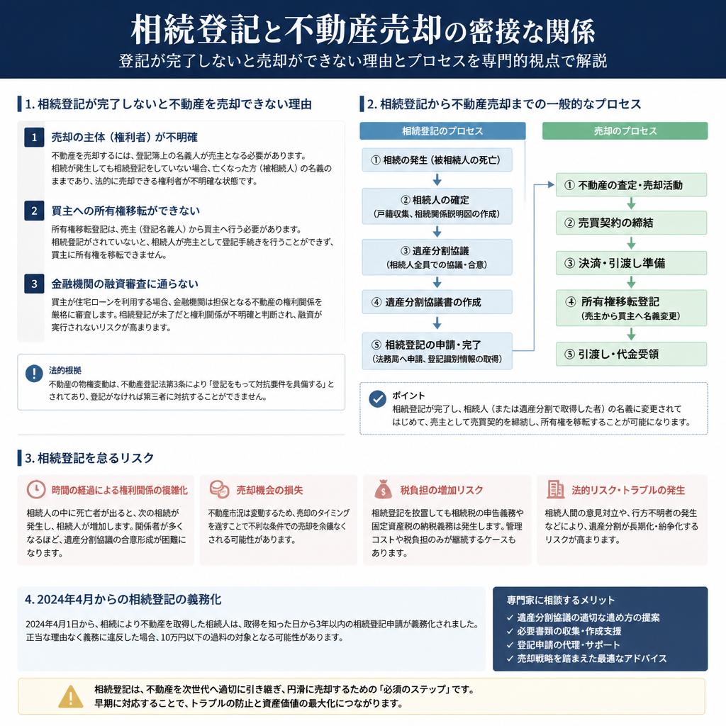 不動産売却と相続登記の関係