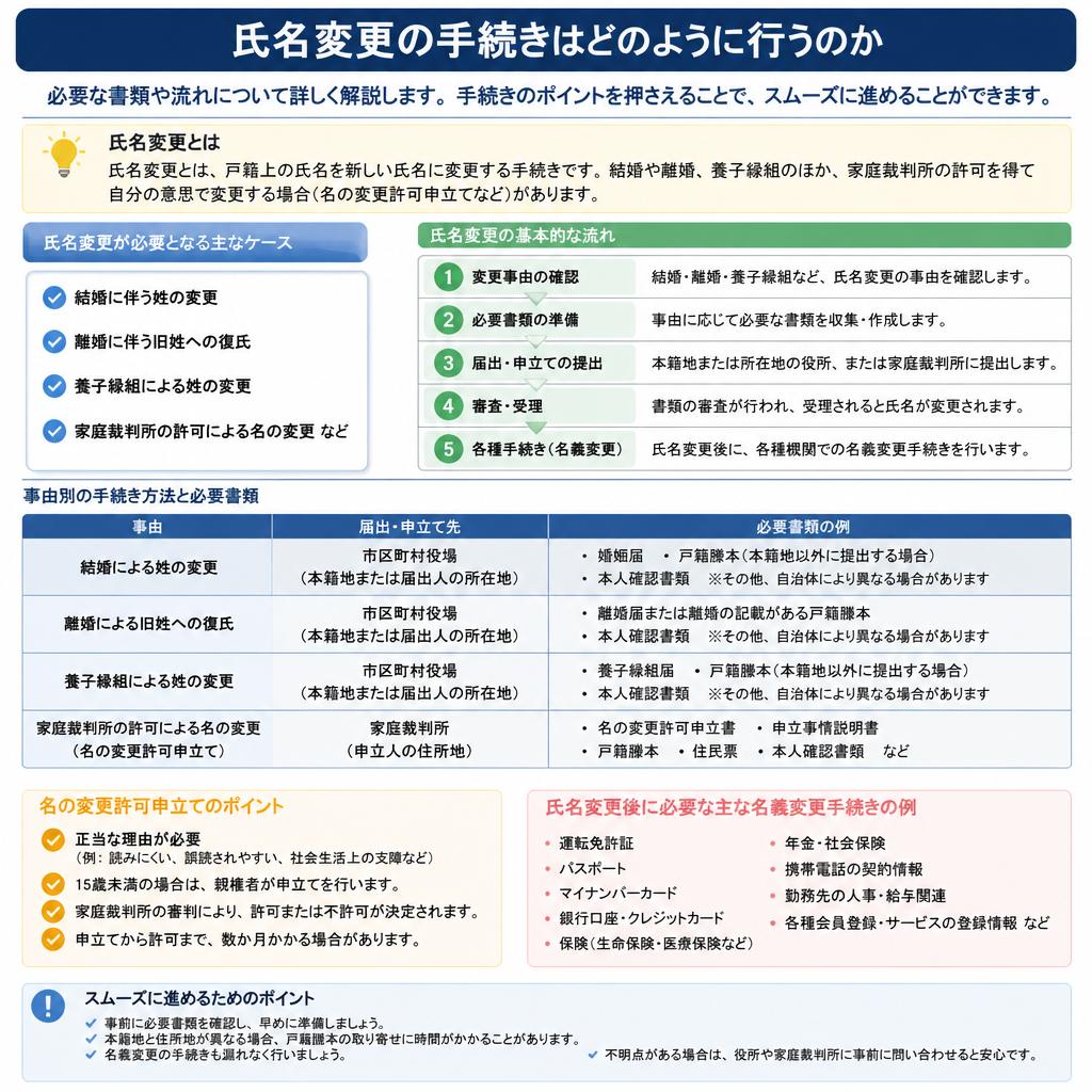 2. 氏名変更の具体的な手続き