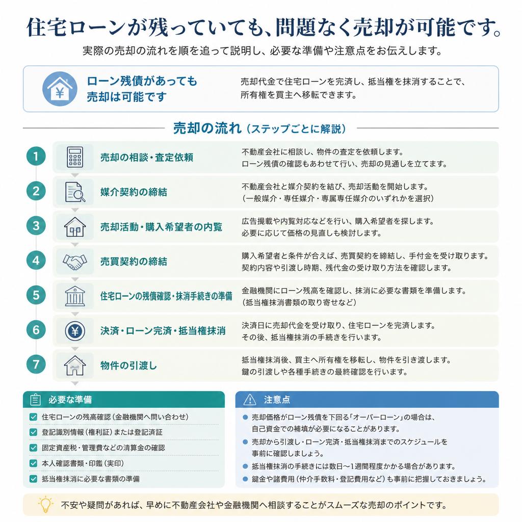 売却の流れと注意点