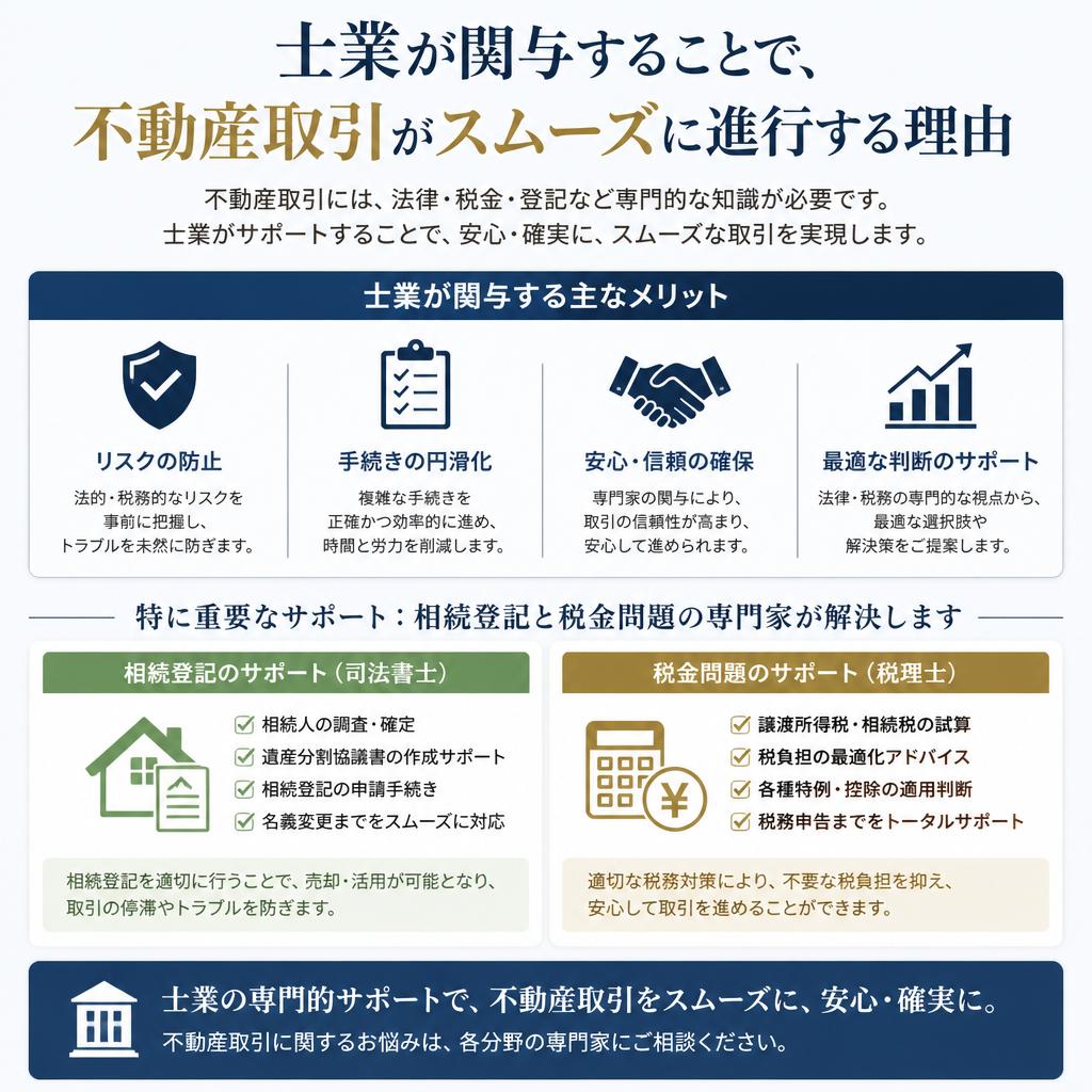 不動産取引における士業の役割