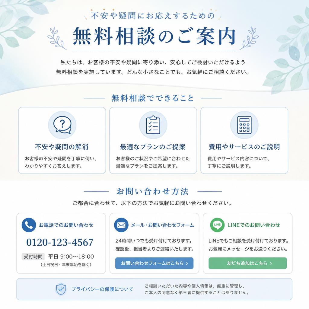 7. お問い合わせ・無料相談のご案内