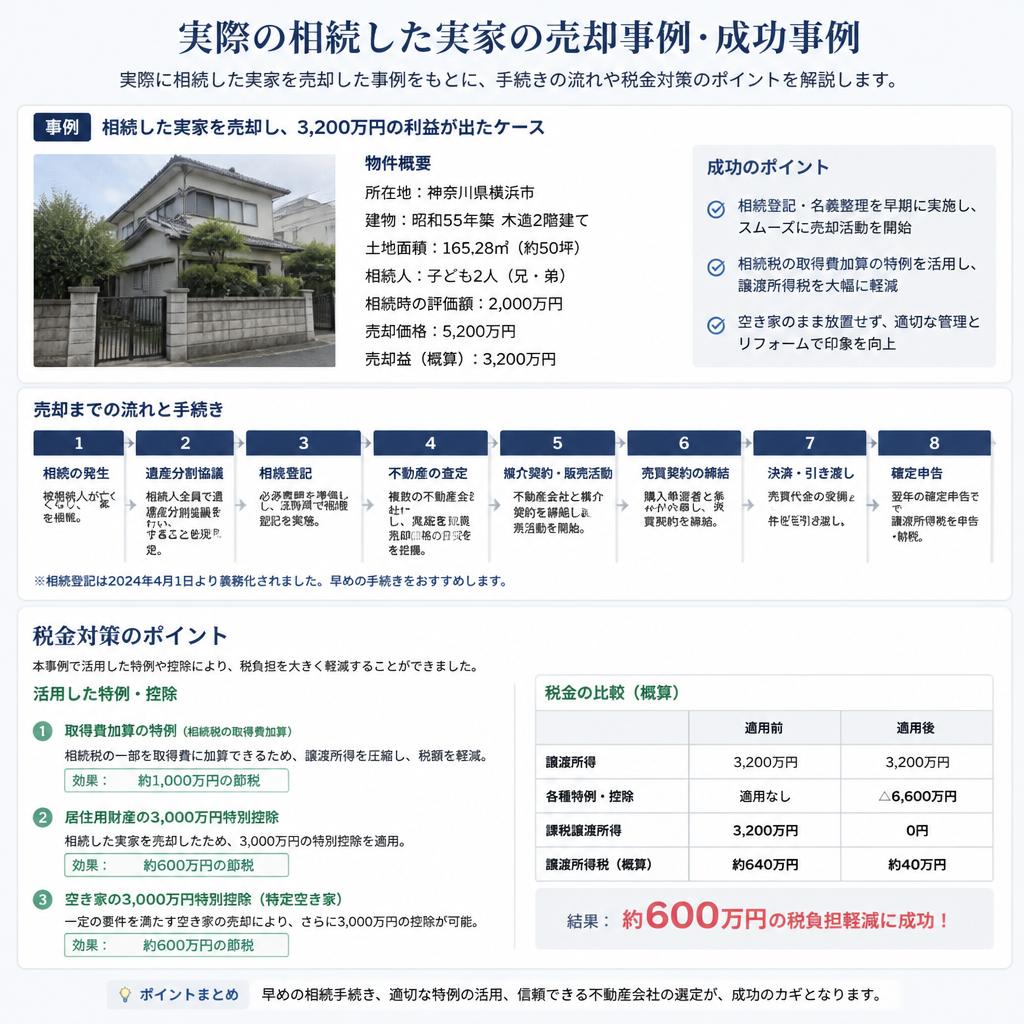 相続した実家の売却事例と成功事例