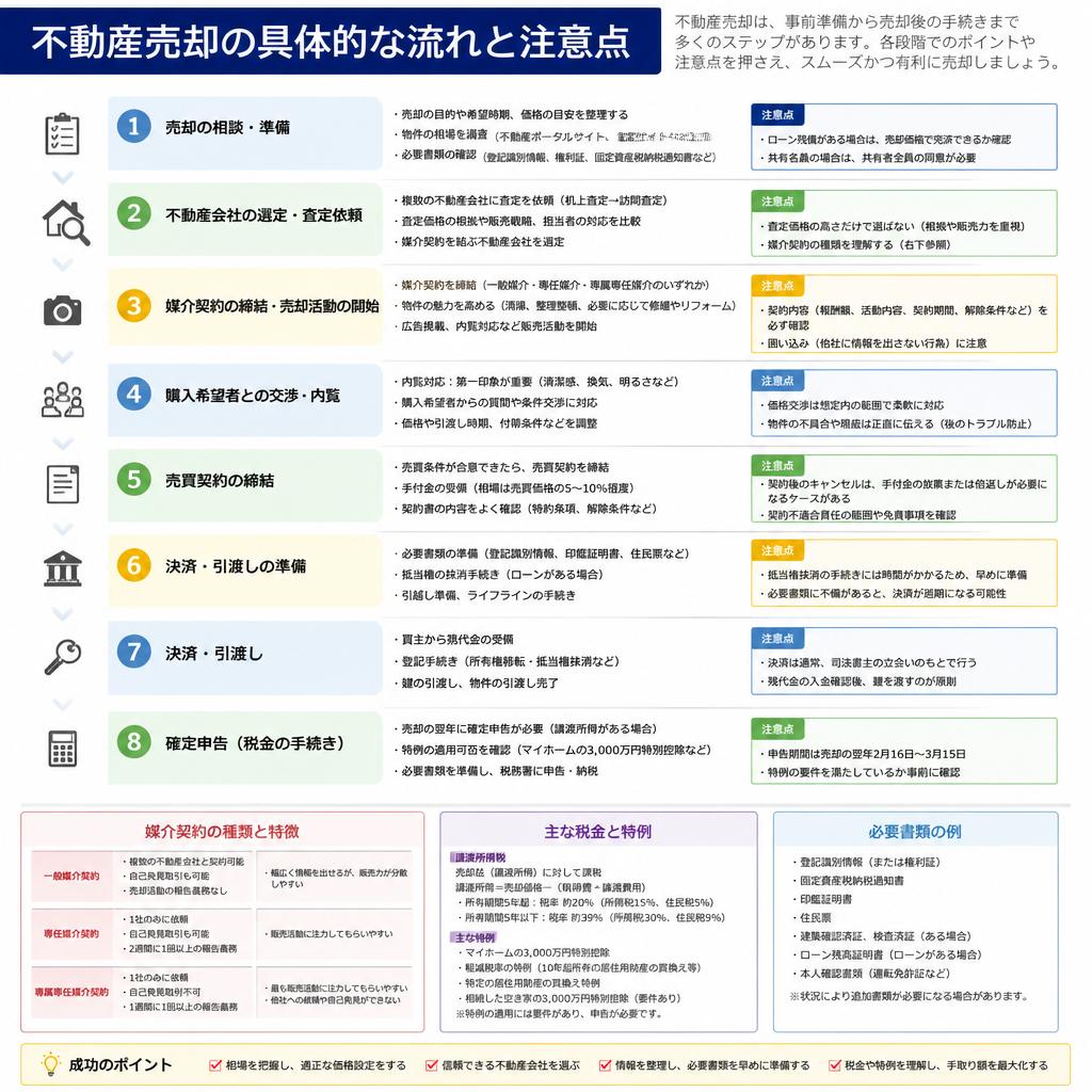 家売却の流れと注意点
