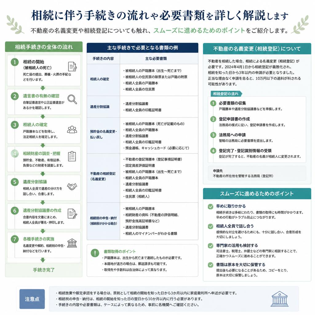 必要な手続きとは？相続手続き基本ガイド